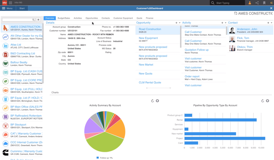 screenshot of Infor M3